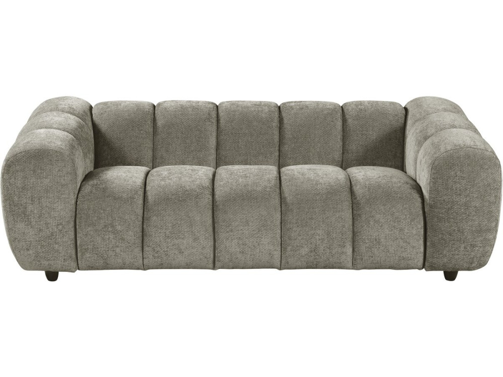 "Courcelles" Fabric Bubble-Style Straight Sofa - 3-Seater - Brown