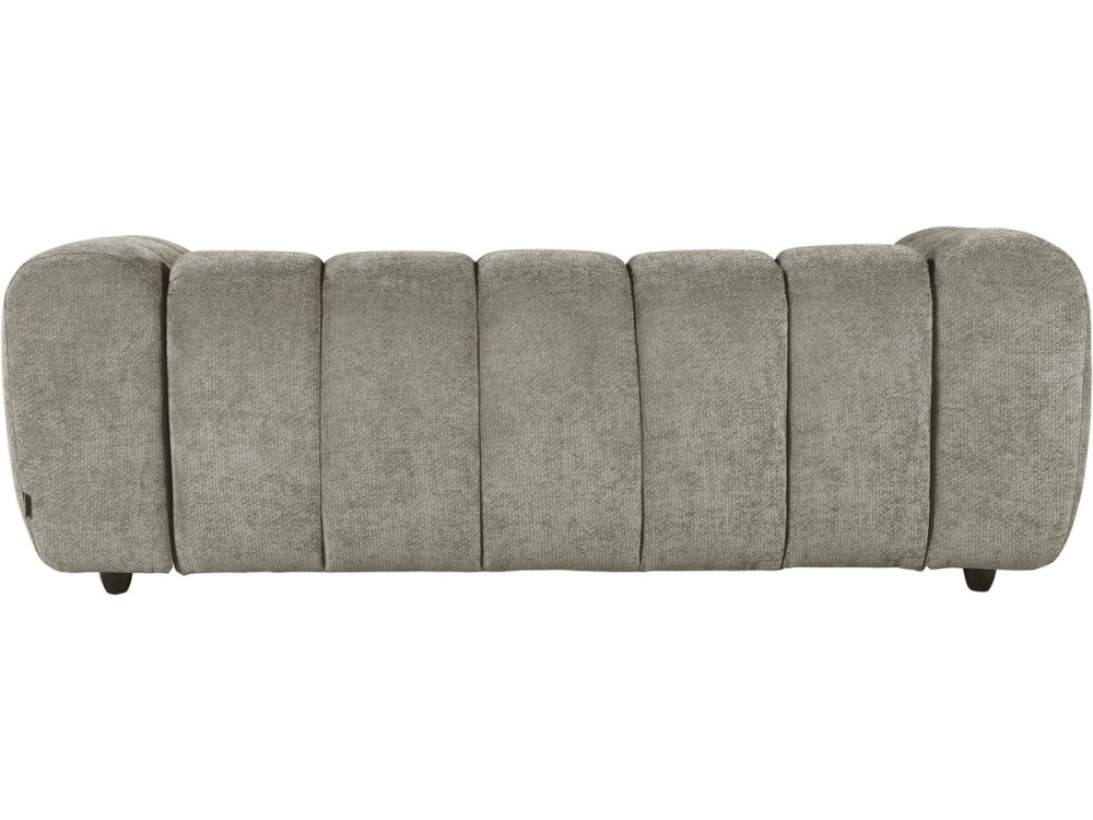 "Courcelles" Fabric Bubble-Style Straight Sofa - 3-Seater - Brown