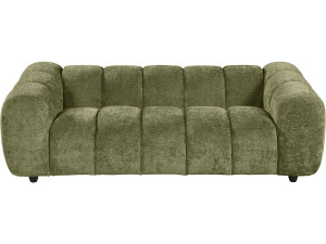 "Courcelles" Fabric Bubble-Style Straight Sofa - 3-Seater - Green