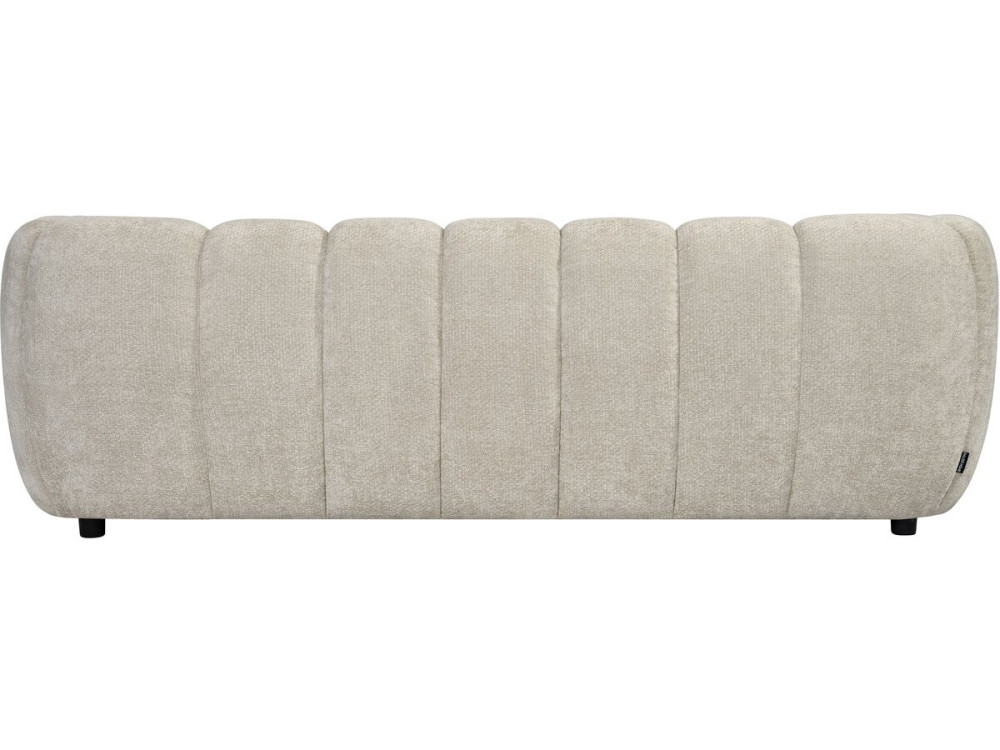 "Malakoff" Fabric Bubble-Style Straight Sofa - 3-Seater - Beige