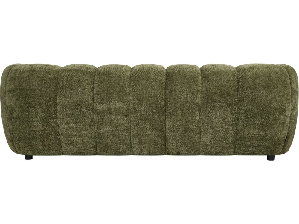 "Malakoff" Fabric Bubble-Style Straight Sofa - 3-Seater - Green