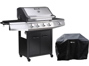 Barbecue gas "Bingo 5" - 5 Burners including 1 lateral - 15.2kW + Protective cover - Black