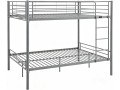 Adam" double bunk bed - Box spring included - 140 x 190 cm - Black - GREY