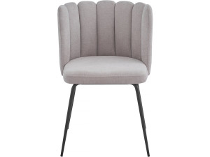 Set of 2 "Anja" Fabric Chairs - Gray