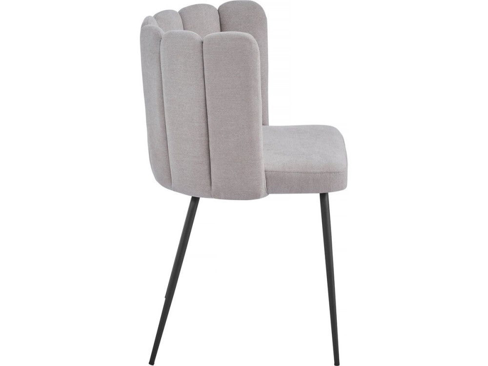 Set of 2 "Anja" Fabric Chairs - Gray