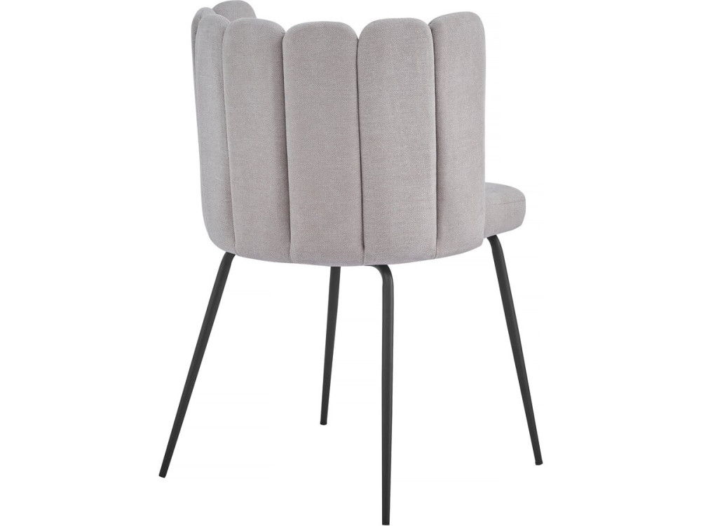 Set of 2 "Anja" Fabric Chairs - Gray