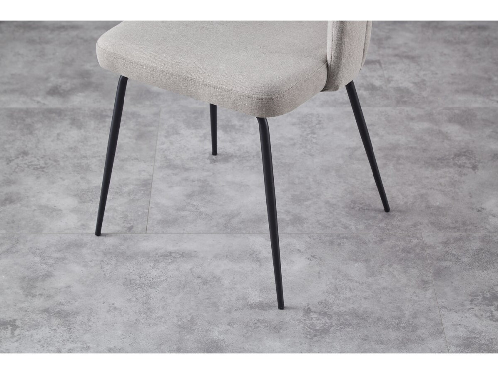 Set of 2 "Anja" Fabric Chairs - Gray