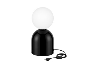 "Pupa" Metal Table Lamp - 14 x 14 x 25 cm - Black