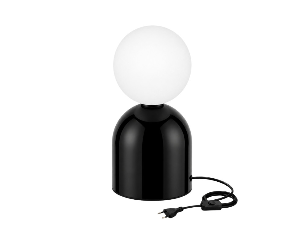 "Pupa" Metal Table Lamp - 14 x 14 x 25 cm - Black