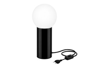 "Polo" Metal Table Lamp - 15 x 15 x 35 cm - Black