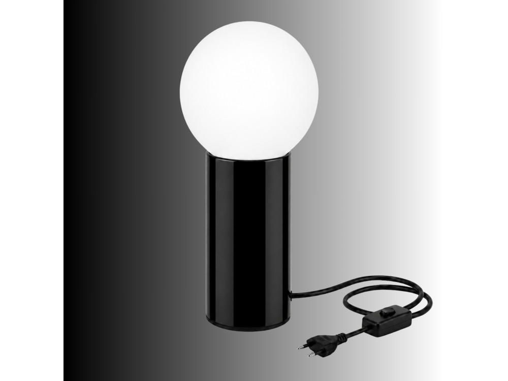 "Polo" Metal Table Lamp - 15 x 15 x 35 cm - Black