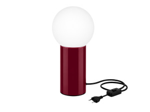 "Polo" Metal Table Lamp - 15 x 15 x 35 cm - Red