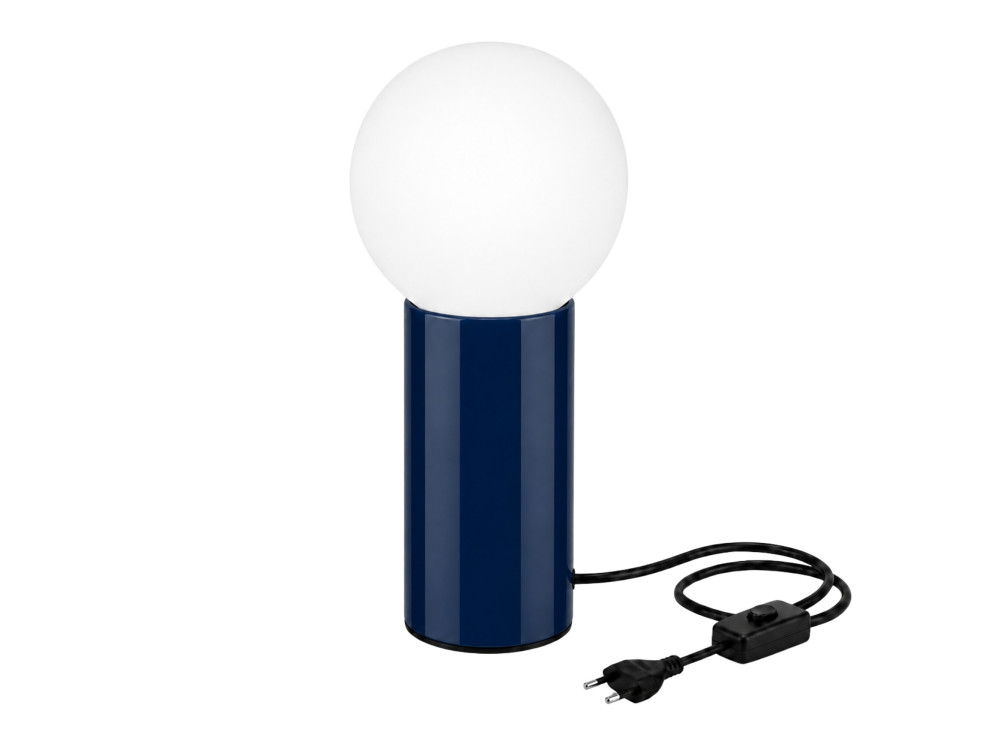 "Polo" Metal Table Lamp - 15 x 15 x 35 cm - Blue