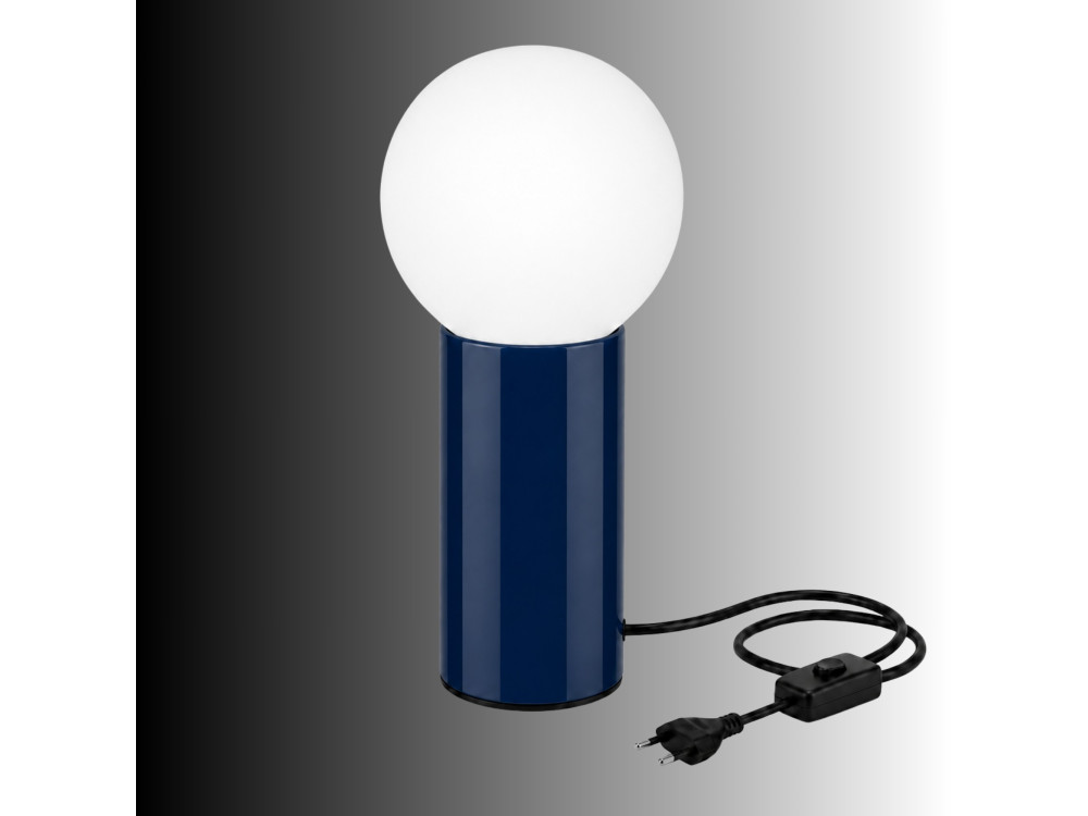 "Polo" Metal Table Lamp - 15 x 15 x 35 cm - Blue