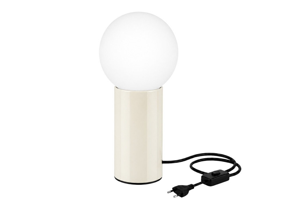 "Polo" Metal Table Lamp - 15 x 15 x 35 cm - Beige