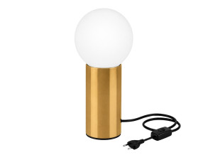 "Polo" Metal Table Lamp - 15 x 15 x 35 cm - Yellow