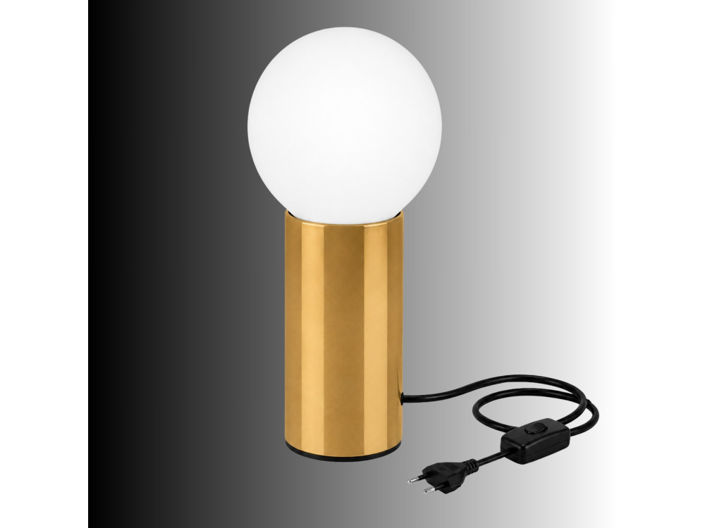 "Polo" Metal Table Lamp - 15 x 15 x 35 cm - Yellow