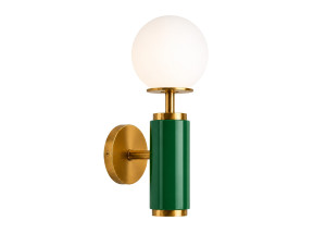 "Moira" Metal Wall Sconce - 15 x 17 x 37 cm - Green