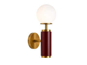 "Moira" Metal Wall Sconce - 15 x 17 x 37 cm - Red