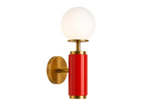 "Moira" Metal Wall Sconce - 15 x 17 x 37 cm - Red