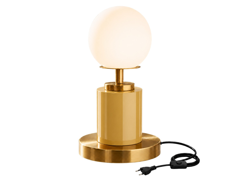"Moira" Metal Table Lamp - 17 x 17 x 34 cm - Yellow