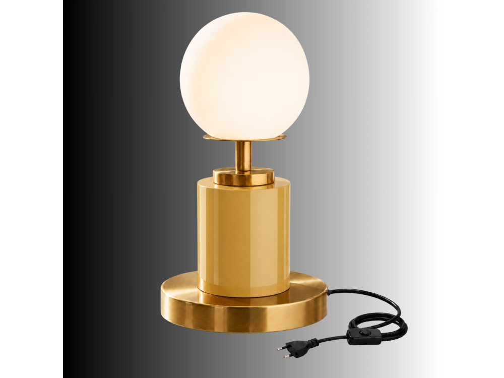 "Moira" Metal Table Lamp - 17 x 17 x 34 cm - Yellow