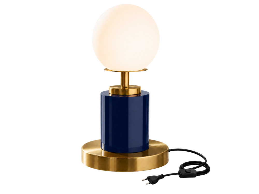 "Moira" Metal Table Lamp - 17 x 17 x 34 cm - Blue