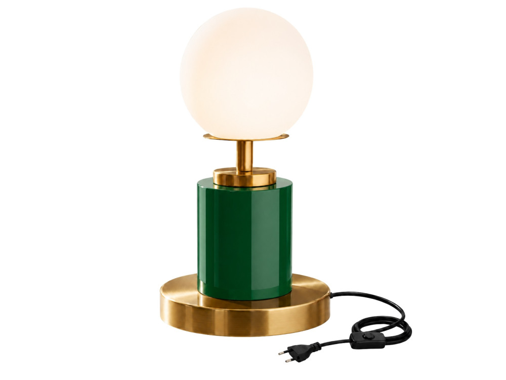 "Moira" Metal Table Lamp - 17 x 17 x 34 cm - Green