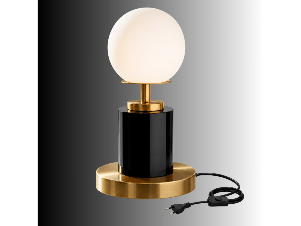 "Moira" Metal Table Lamp - 17 x 17 x 34 cm - Black