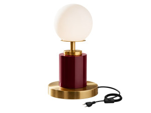 "Moira" Metal Table Lamp - 17 x 17 x 34 cm - Red