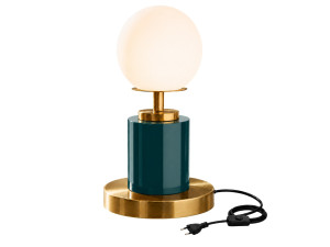 "Moira" Metal Table Lamp - 17 x 17 x 34 cm - Dark Green