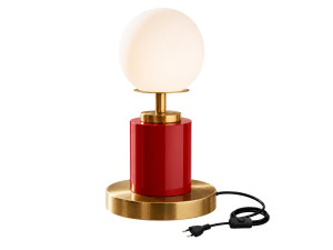 "Moira" Metal Table Lamp - 17 x 17 x 34 cm - Red