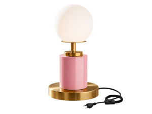 "Moira" Metal Table Lamp - 17 x 17 x 34 cm - Pink