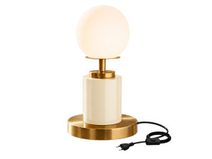 "Moira" Metal Table Lamp - 17 x 17 x 34 cm - Beige