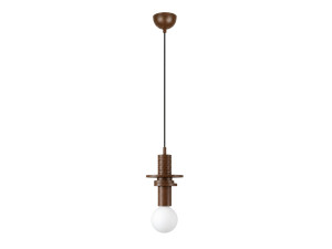 "Rotas" Wooden Pendant Lamp - 13 x 13 x 113 cm - Brown