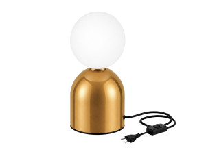"Pupa" Metal Table Lamp - 14 x 14 x 25 cm - Yellow