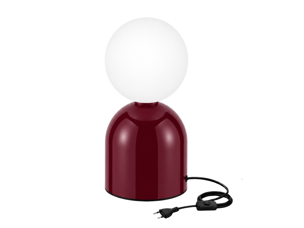 "Pupa" Metal Table Lamp - 14 x 14 x 25 cm - Red