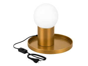 "Tray" Metal Table Lamp - 20 x 20 x 17 cm - Yellow