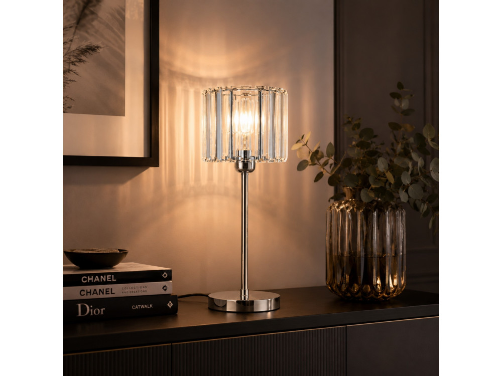 "Yakops" Metal Table Lamp - 17 x 17 x 50 cm - Gray
