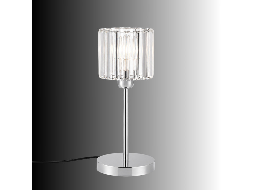 "Yakops" Metal Table Lamp - 17 x 17 x 50 cm - Gray
