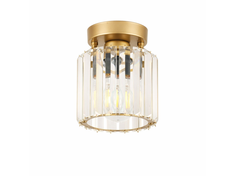 "Yakops" Metal Ceiling Light - Height: 17 cm - Yellow