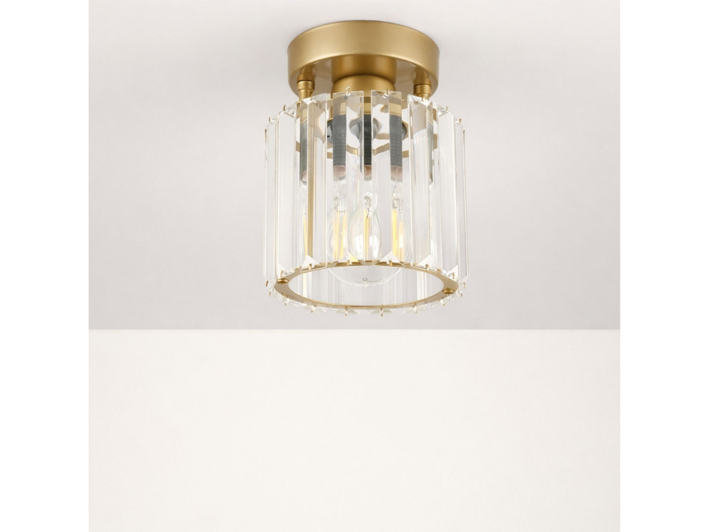 "Yakops" Metal Ceiling Light - Height: 17 cm - Yellow