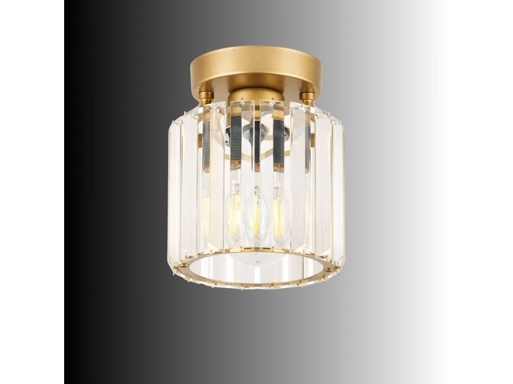 "Yakops" Metal Ceiling Light - Height: 17 cm - Yellow