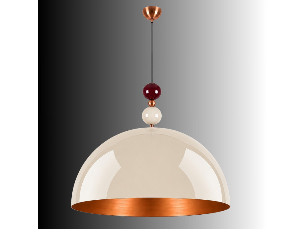 "Bubble" Metal Pendant Light - 60 x 60 cm - Beige