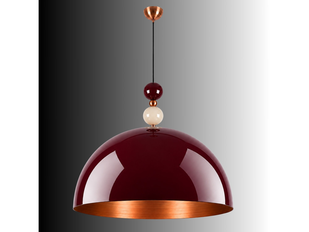 "Bubble" Metal Pendant Light - 60 x 60 cm - Bordeaux
