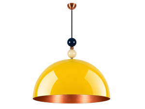 "Bubble" Metal Pendant Light - 60 x 60 cm - Yellow