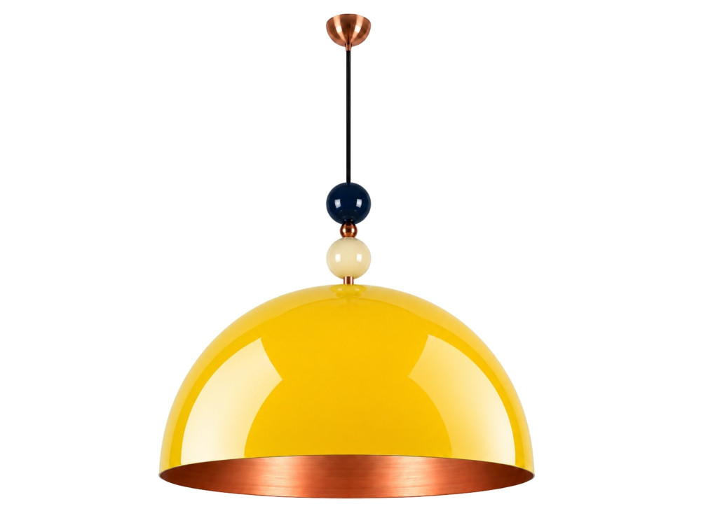 "Bubble" Metal Pendant Light - 60 x 60 cm - Yellow