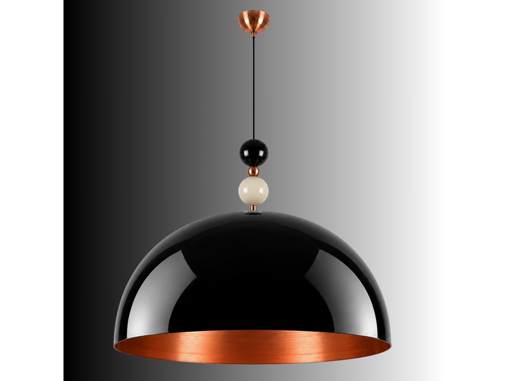 "Bubble" Metal Pendant Light - 60 x 60 cm - Black