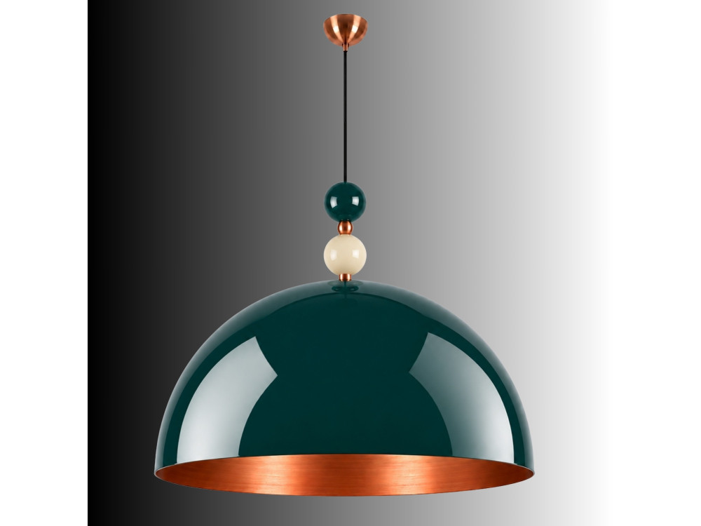 "Bubble" Metal Pendant Light - 60 x 60 cm - Dark Green