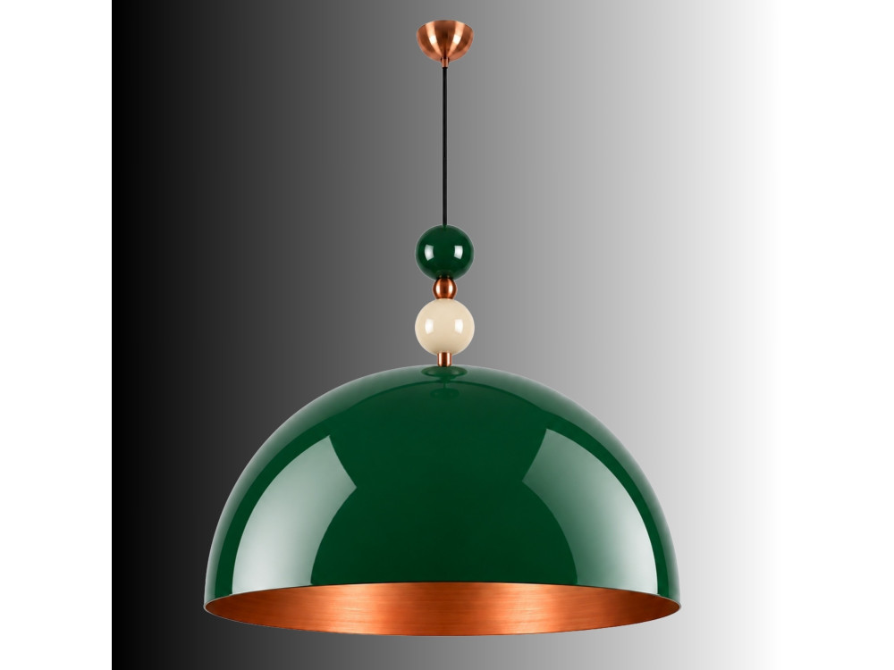 "Bubble" Metal Pendant Light - 60 x 60 cm - Dark Green